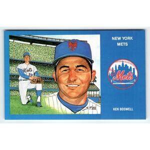 1969 NY Mets Baseball Postcard Susan Rini Ken Boswell Unused Limited Edition
